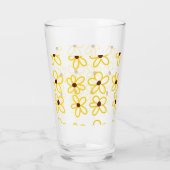 黄褐色ひまわり模様フローラモダン法 タンブラーグラス (裏面)
