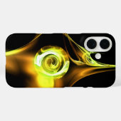 黄褐色ホワイトフラクタルバラ Case-Mate iPhoneケース (裏面 (横))