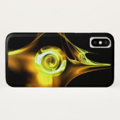 黄褐色ホワイトフラクタルバラ Case-Mate iPhoneケース (裏面(横))