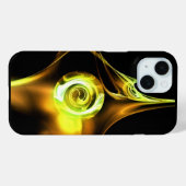 黄褐色ホワイトフラクタルバラ Case-Mate iPhoneケース (裏面 (横))