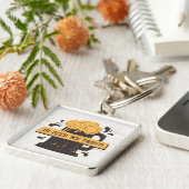 黄褐色レトロ キーホルダー (側面)