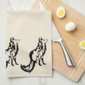 黄褐色 キッチンタオル (四つ折り)