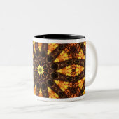 黄褐色 ツートーンマグカップ (正面右)