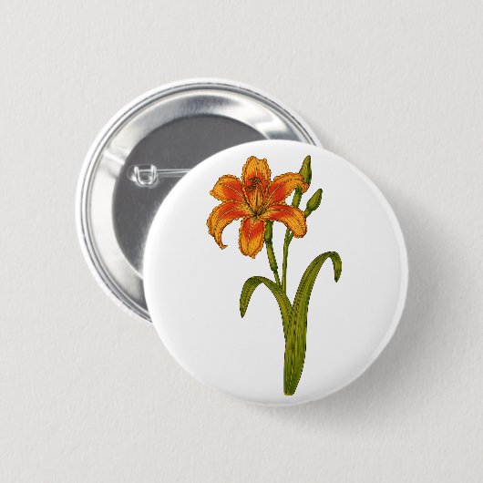 黄褐色 缶バッジ (正面&裏面)