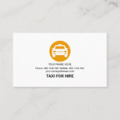黄視街スカイラインタクシードライバー 名刺 (裏面)