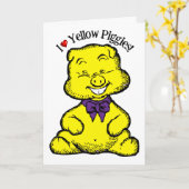 黄豚の日 カード (黄色い花)