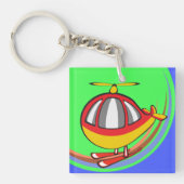 黄赤型ヘリコプター キーホルダー (正面)