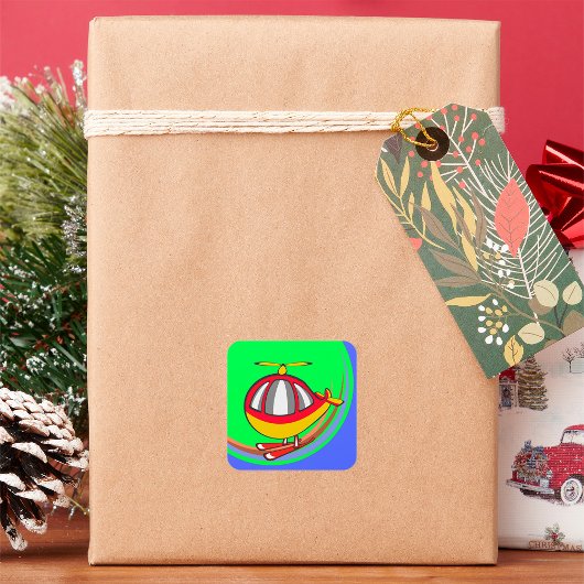 黄赤型ヘリコプター スクエアシール