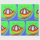 黄赤型ヘリコプター ラッピングペーパー (フラット)