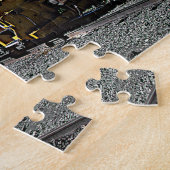 黄赤色ディーゼル機関車鉄道 ジグソーパズル (側面)