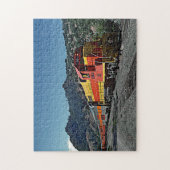 黄赤色ディーゼル機関車鉄道 ジグソーパズル (縦)