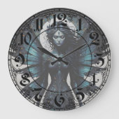 黄道した魔女 ラージ壁時計 (正面)