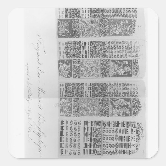 黄道を持つマヤ天文台 スクエアシール (正面)