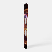 黄金および黄色透明ガラスボールフラクタル iPhone 16ケース (右側面)