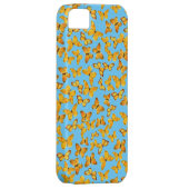 黄金かわいらし色の蝶オンスカイブルー Case-Mate iPhoneケース (裏面/右)