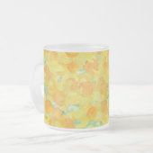 黄金かわいらし黄水色ダッフォジル フロストグラスマグカップ (正面左)