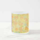 黄金かわいらし黄水色ダッフォジル フロストグラスマグカップ (中央)