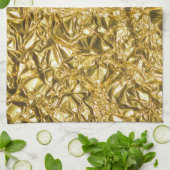 黄金きらきら光る色 キッチンタオル (折り畳み)