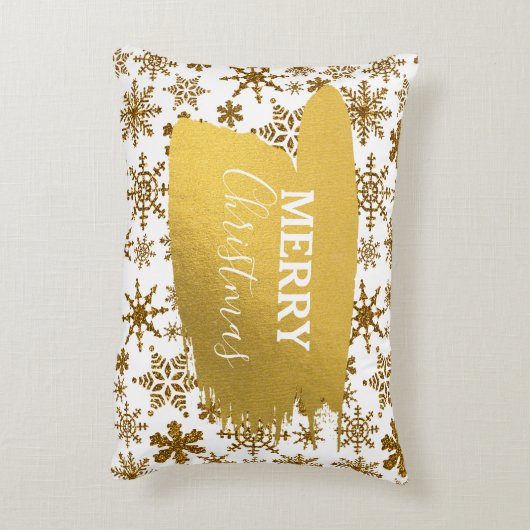 黄金きらめく雪メリークリスマス アクセントクッション (裏面(縦))