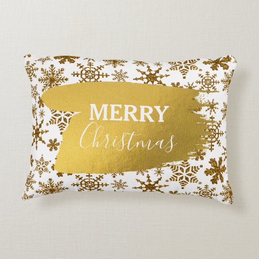 黄金きらめく雪メリークリスマス アクセントクッション (裏面)