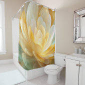 黄金とアクアペタル層の穏やかな輝き シャワーカーテン (インサイチュ)