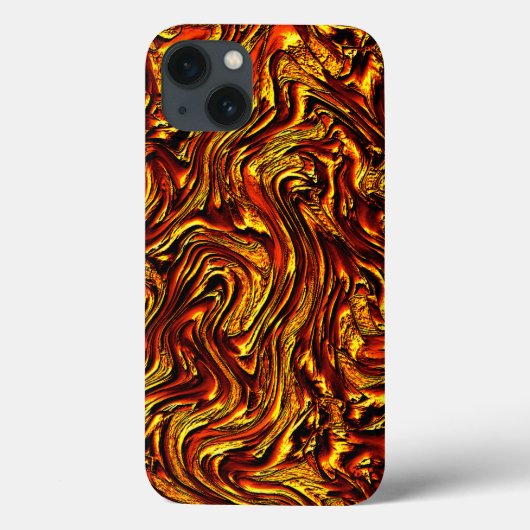 黄金と珊瑚または鮮やかな赤のテクスチャ Case-Mate iPhoneケース (裏面)