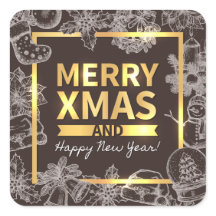 黄金と白亜のメリークリスマスハッピーニューイヤー