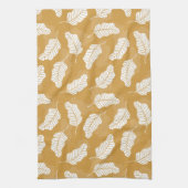黄金と白離れの キッチンタオル (縦)