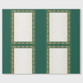 黄金と緑のマットラッピング紙 ラッピングペーパー (フラット)