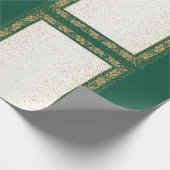 黄金と緑のマットラッピング紙 ラッピングペーパー (角)