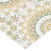 黄金と緑の幾何学曼荼羅のパターン ミディアムテーブルランナー (コーナー)