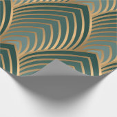 黄金と緑cの幾何学的シームレスパターン ラッピングペーパー (角)