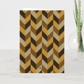 黄金と茶色のヘリンボーンパターン カード (裏面)