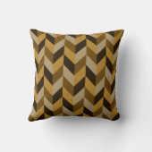 黄金と茶色のヘリンボーンパターン クッション (裏面)