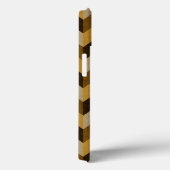 黄金と茶色のヘリンボーンパターン Case-Mate iPhoneケース (裏面 / 右)