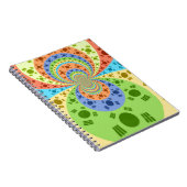 黄金と赤のアフリカの伝統色 ノートブック (右側)