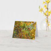 黄金と赤錆の落ち葉 カード (黄色い花)