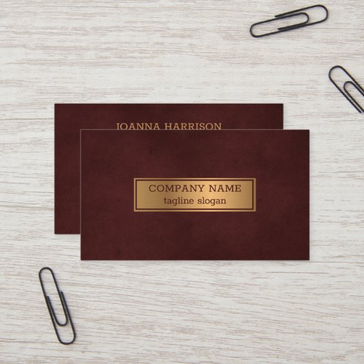 黄金と赤 名刺 (正面/裏面インサイチュ)