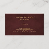 黄金と赤 名刺 (裏面)