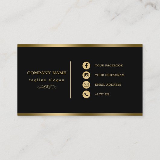 黄金と黒 名刺 (裏面)