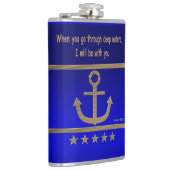 黄金のいかり、愛のシンボル、イザヤ43:2 フラスク (右)