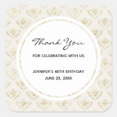 黄金ののまわりにに王冠の好意 スクエアシール (正面)