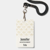 黄金ののまわりに（クラウン付き） バッジ (裏面（ネックストラップ付）)