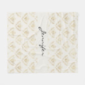 黄金ののまわりに(クラウン付き) フリースブランケット (正面(横))