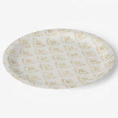 黄金ののまわりに（クラウン付き） ペーパープレート (アングル)