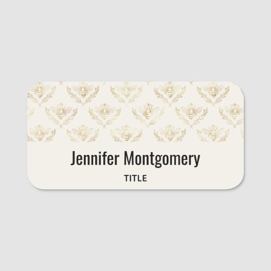 黄金ののまわりに（クラウン付き） 名札 (正面)