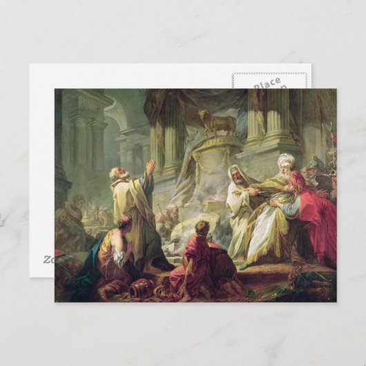 黄金のふくらはぎへのジェロボーム犠牲, 1752 ポストカード (正面/裏面)