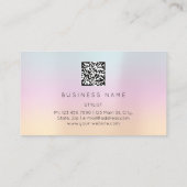 黄金のまつ毛マイクロブレードQRCODEロゴ 名刺 (裏面)