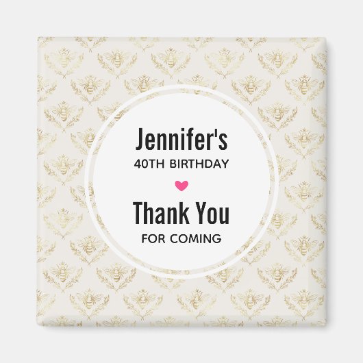 黄金のまわりに王冠 マグネット (正面)