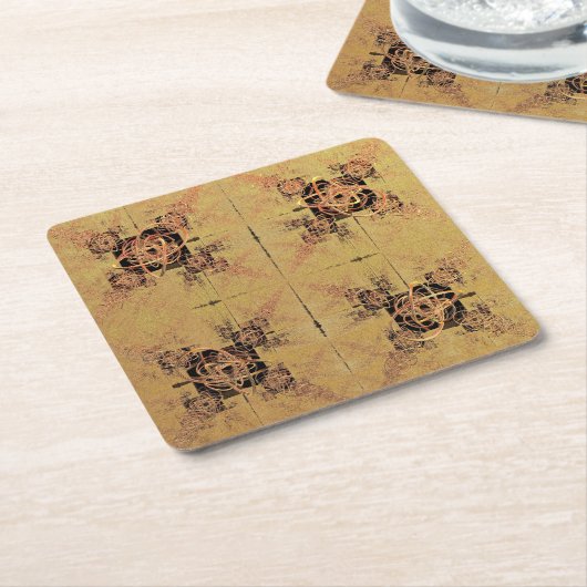 黄金のもつれ スクエアペーパーコースター (アングル)